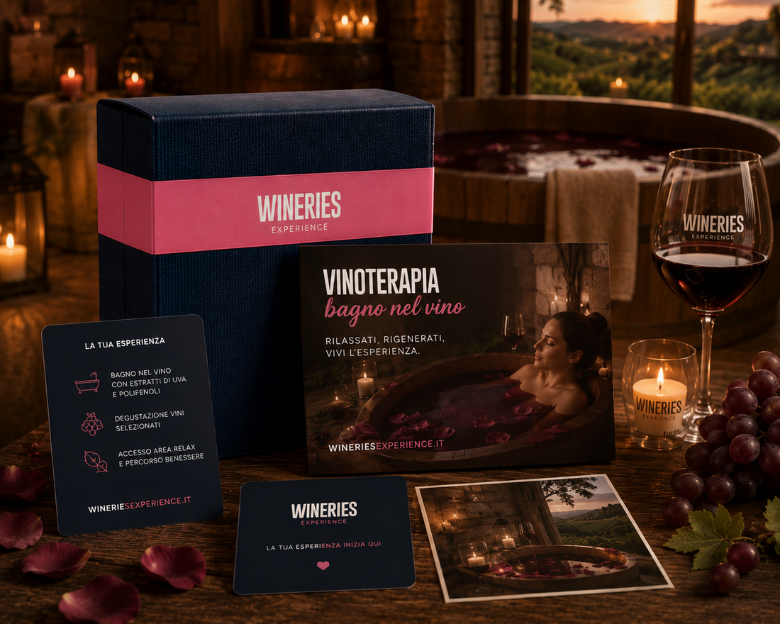 Gift Card Vinoterapia, Bagno nel Vino - Cofanetto Regalo WINERIES