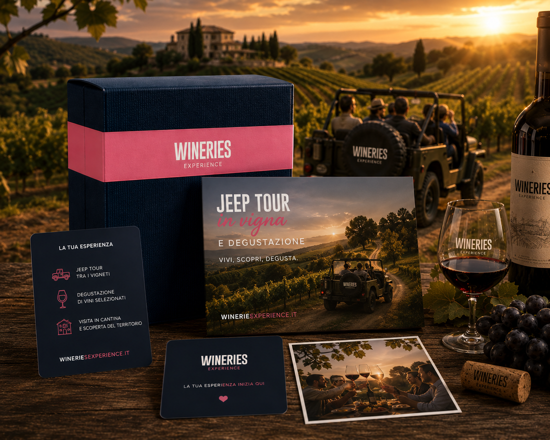 Gift Card Jeep tour in vigna e degustazione - Cofanetto Regalo WINERIES